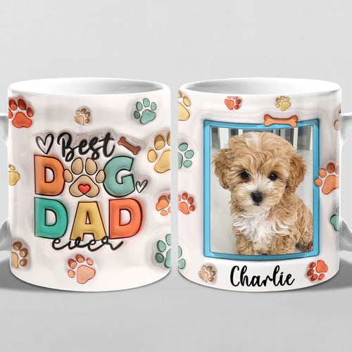 Custom Photo Love Me Love My Dog - Dog & Cat Personalized Custom 3D Inflated Effect Printed Mug - Best Gift For Pet Owners, Pet Lovers