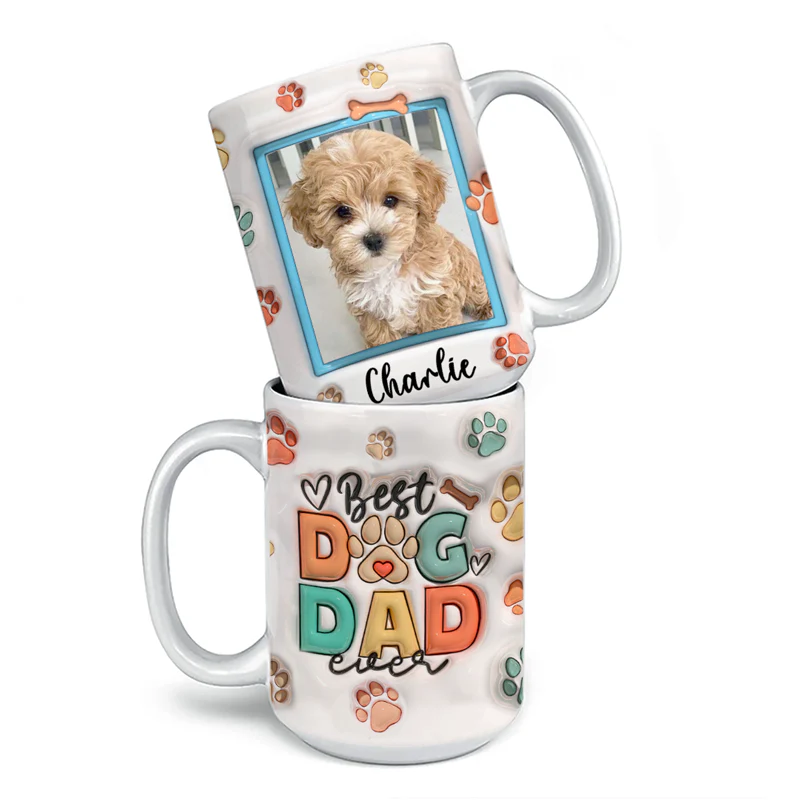 Custom Photo Love Me Love My Dog - Dog & Cat Personalized Custom 3D Inflated Effect Printed Mug - Best Gift For Pet Owners, Pet Lovers